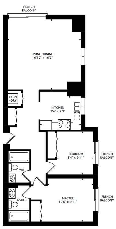 1466 - 313 Richmond St E - Floorplan - 2