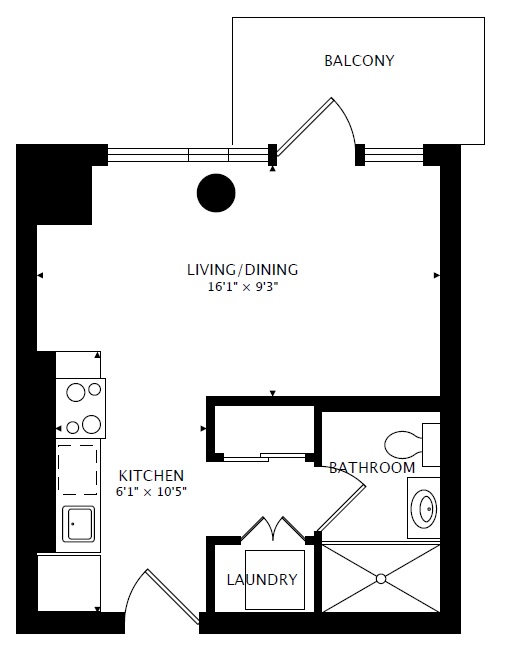 312 - 55 East Liberty St - Floorplan