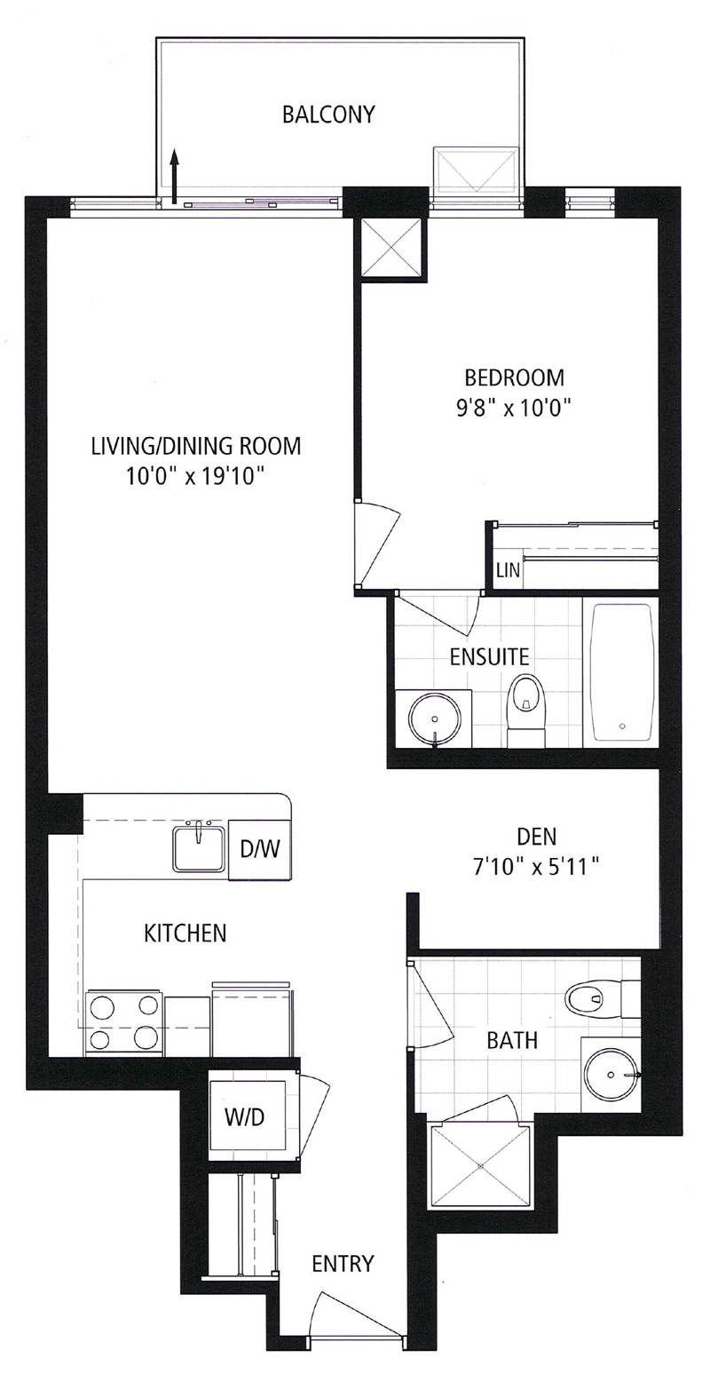 514 - 260 Sackville St - Floorplan - One Park West Condos - Regent Park Toronto