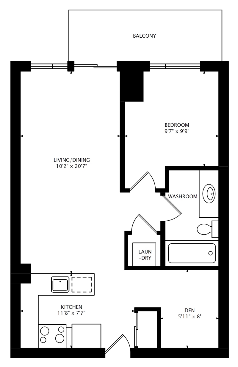 1206 - 25 Cole St - Floorplan