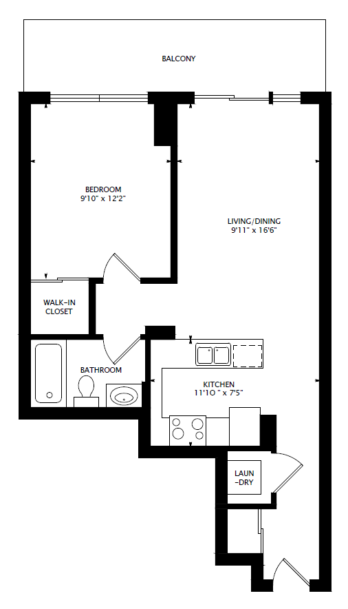 1707 - 761 Bay St - Floorplan