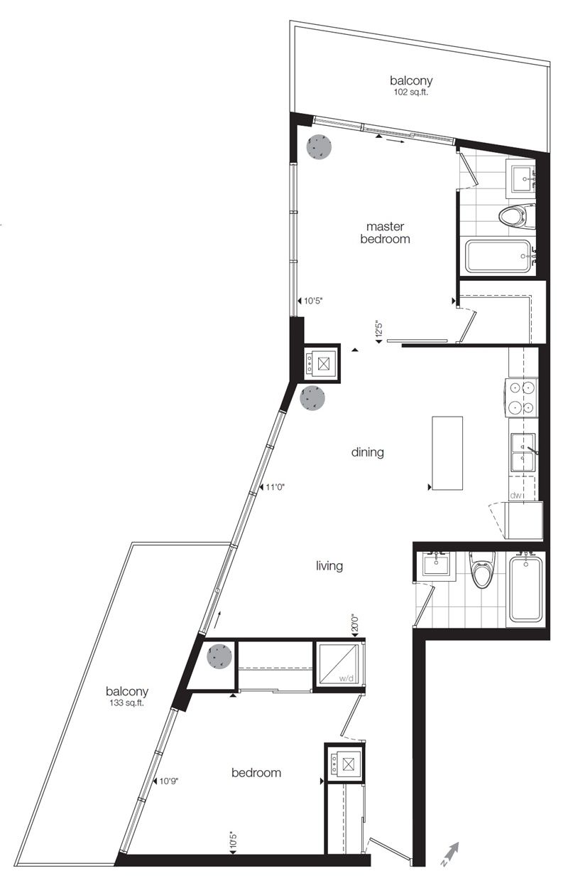 1312 - 318 King St E - Floorplan