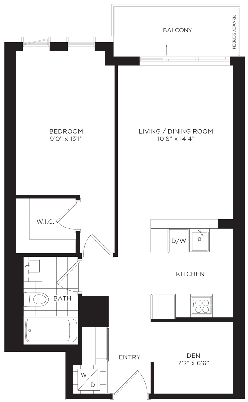 2703 - 55 Regent Park Blvd - Floorplan