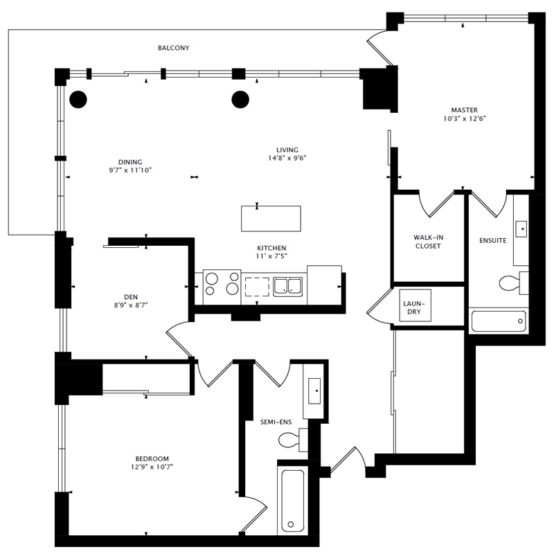 1118 - 21 Nelson St - Floorplan