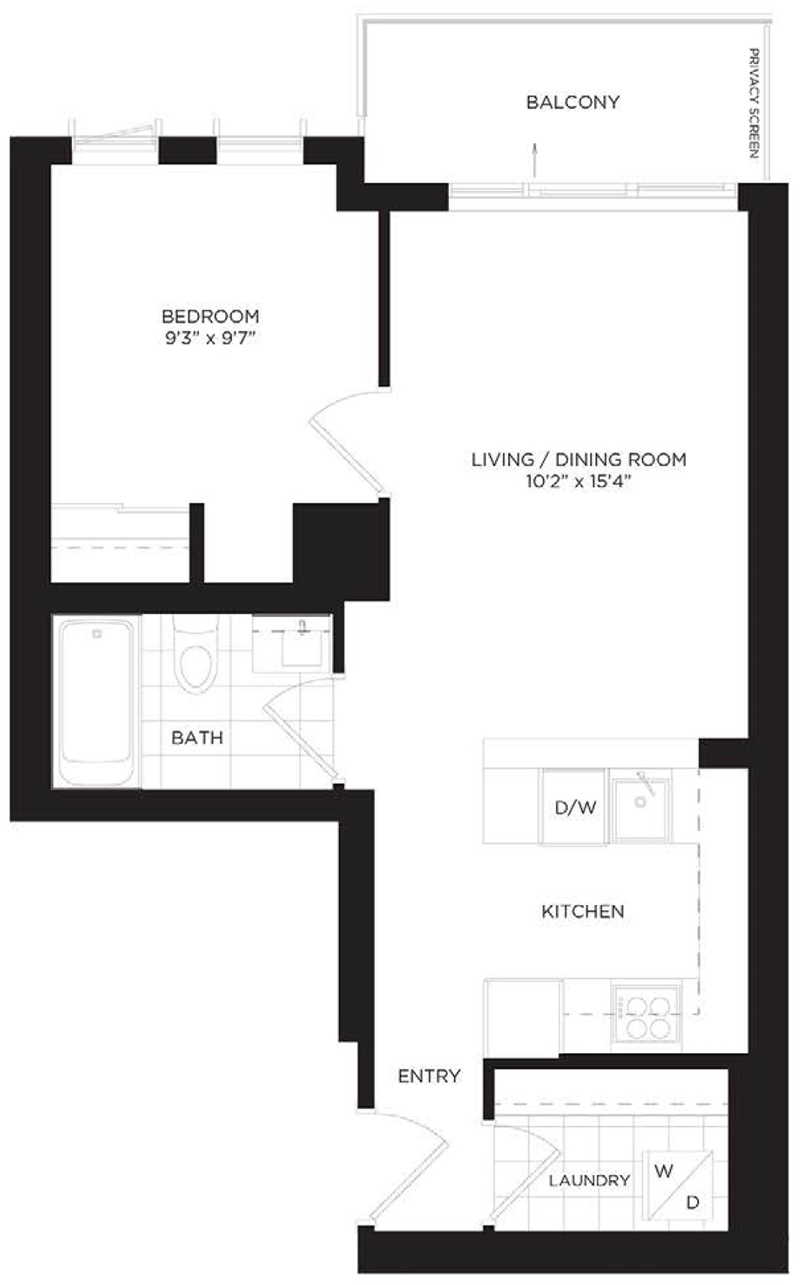 713 - 55 Regent Park Blvd - Floorplan