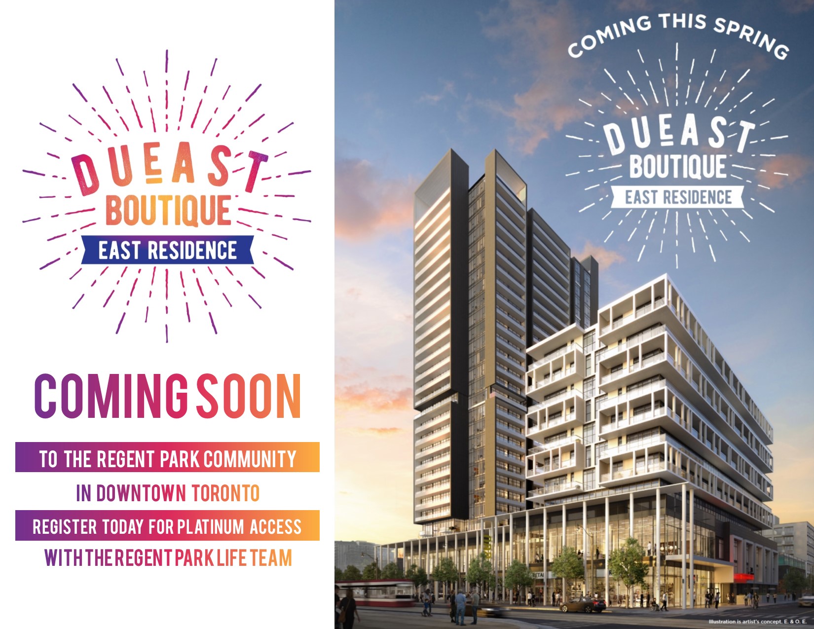 DuEast Boutique Condos by Daniels in Regent Park - Platinum Access - Regent Park Life Team