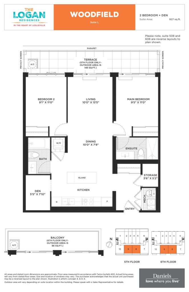 The-Logan-Residences-By-Daniels-Leslieville-Toronto-Regent-Park-Life-Team-Floorplan-2-Bedroom+Den
