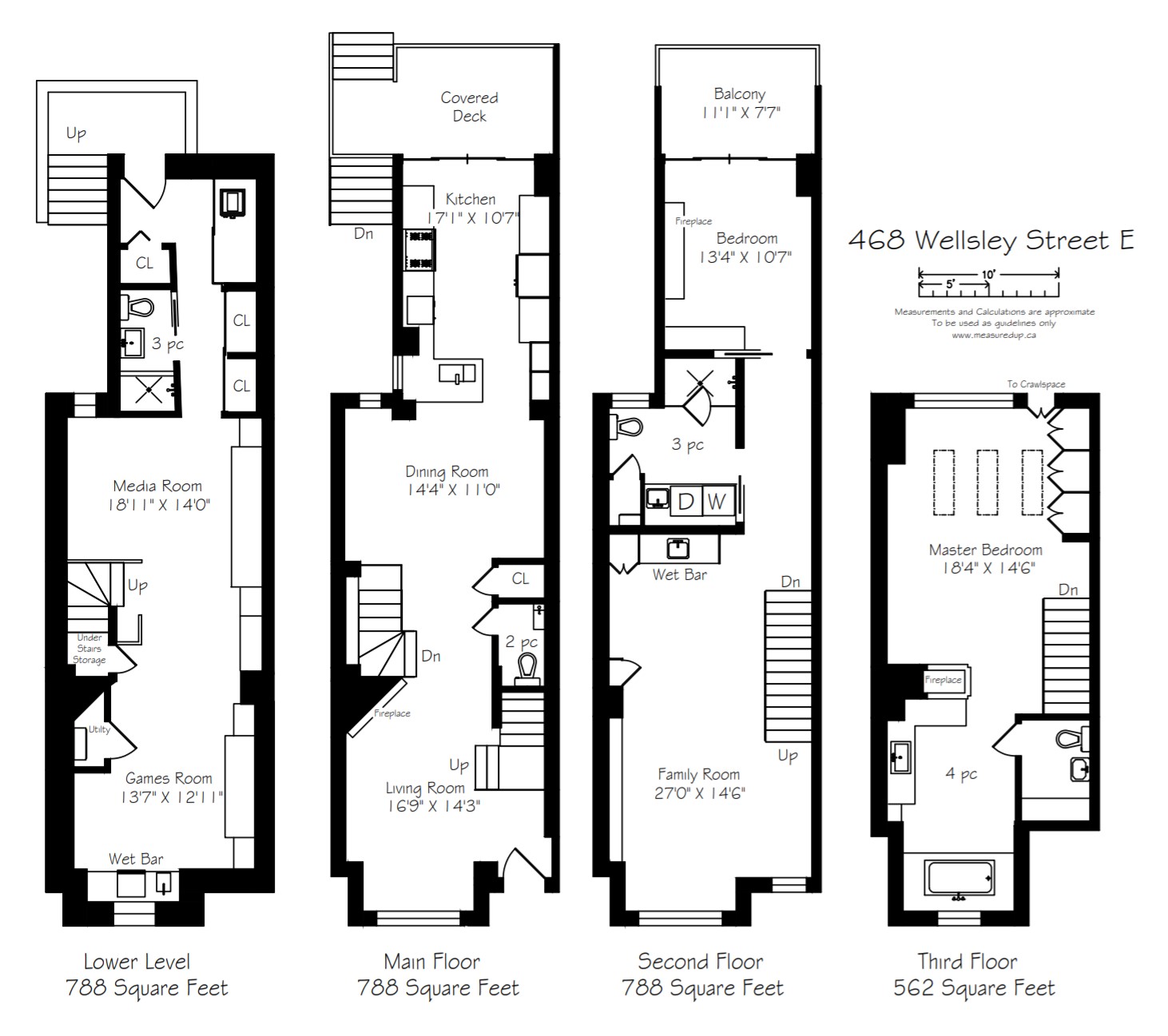 468 Wellesley St - Cabbagetown Toronot - Floorplan